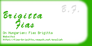 brigitta fias business card